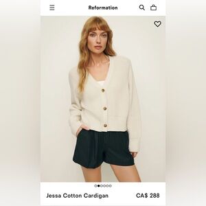 Reformation Jessa Cotton Cardigan